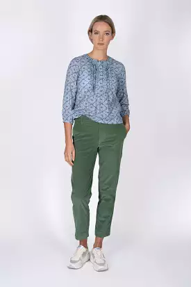 Green Chino Stretch Pincord Trouser