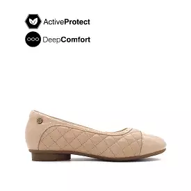 Gwin Toe Cap Women's Shoes - Nude Leather