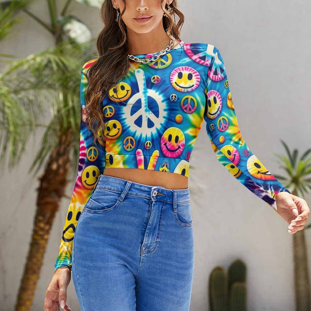 Harmony Long Sleeve Backless Rave T-shirt