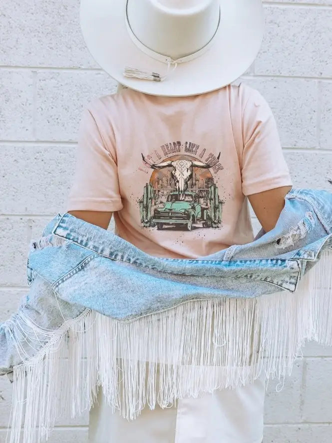 Heart Like a Truck Western Graphic Tee