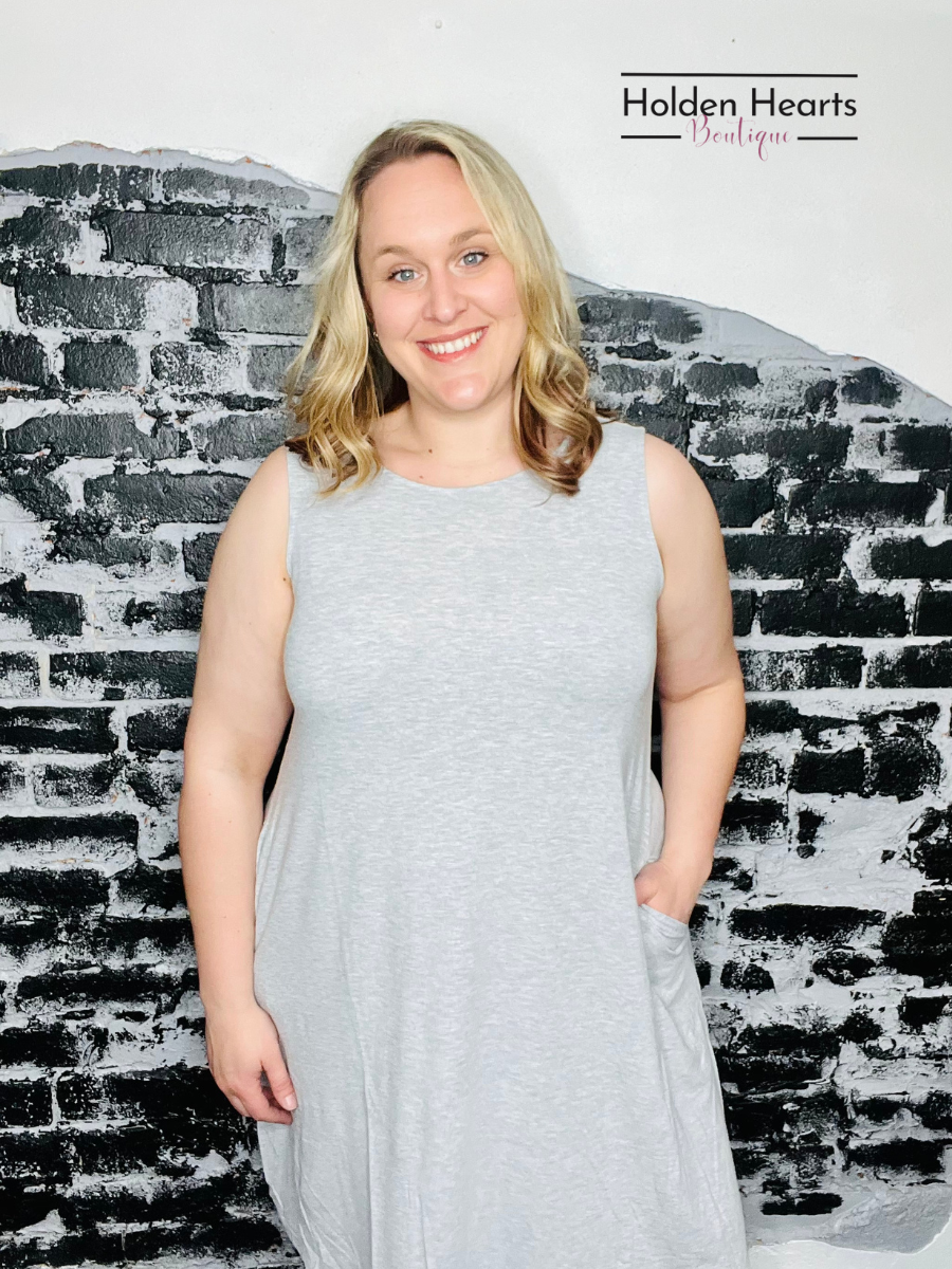 Heather Grey Night On the Town Swing Dress