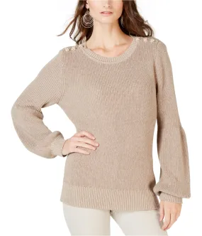 I-N-C Womens Button Shoulder Pullover Sweater