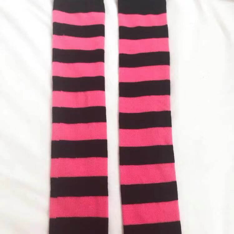 JAPANESE COS STRIPED KNEE SOCKS BY64023