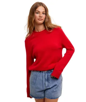 Maeve Crewneck Sweater - Red