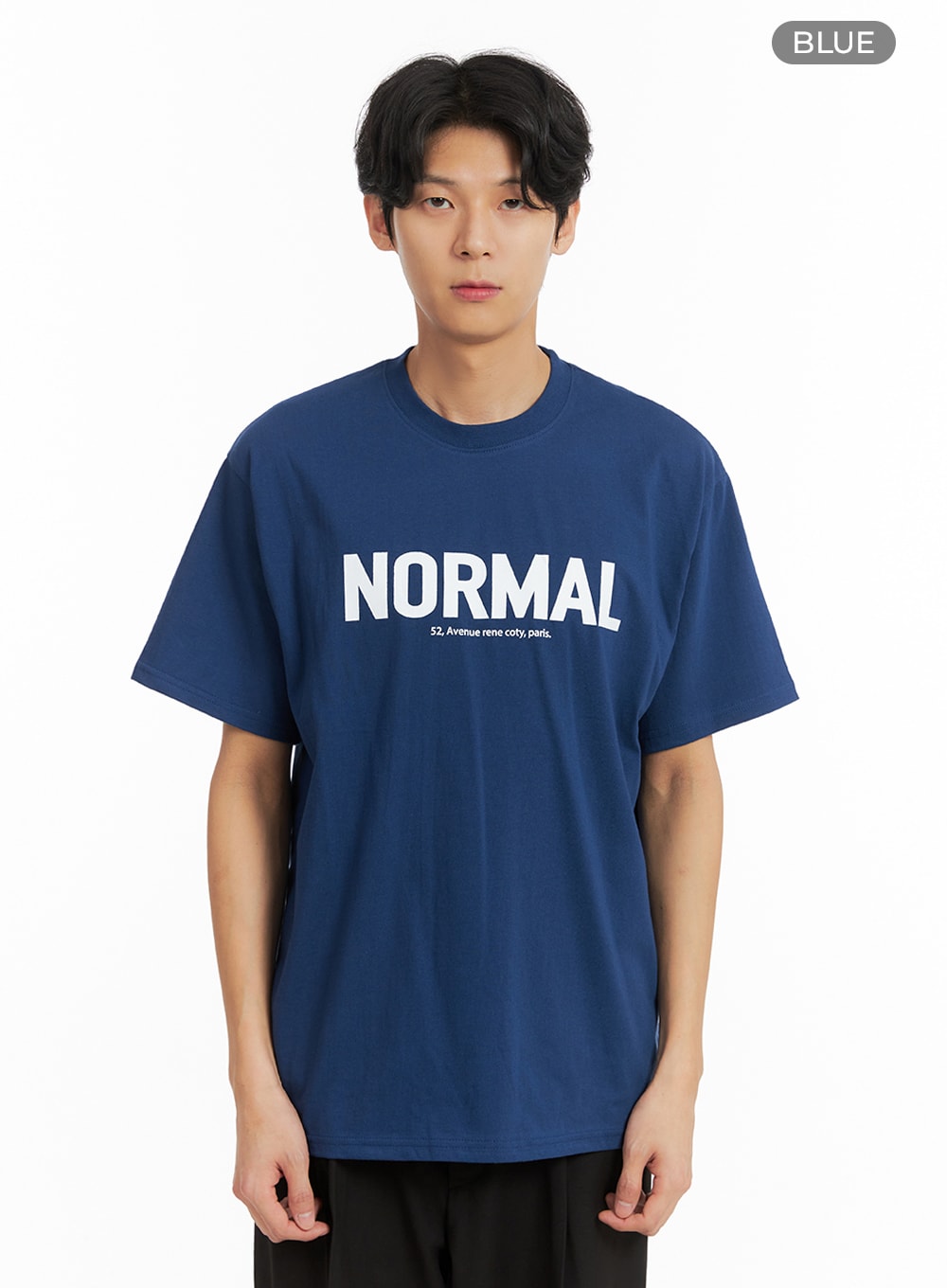 Men's Normal Graphic Lettering Tee IA401