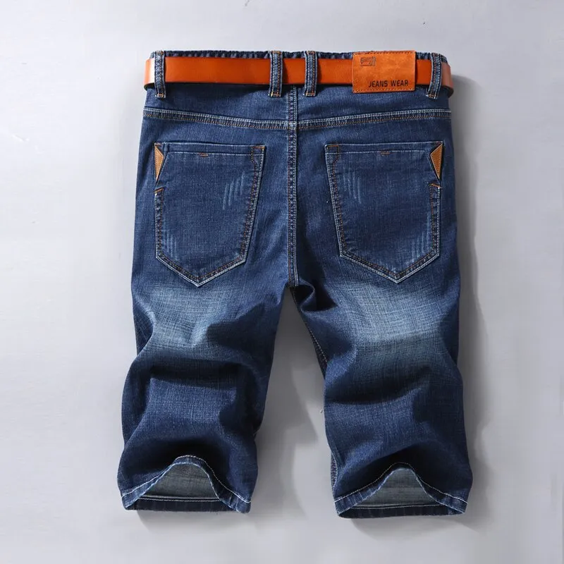 Men's Summer Classic Casual Cotton Bermuda Straight Denim Shorts