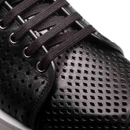 Mezlan Luce Black Perforated Leather Sneaker