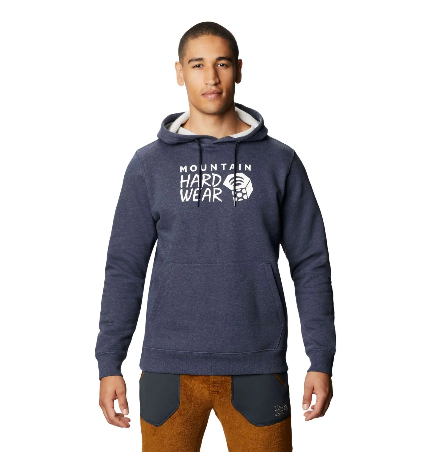 Mountain Hardwear Men’s Mountain Hardwear Logo Pullover Hoodie – Heather Dark Zinc