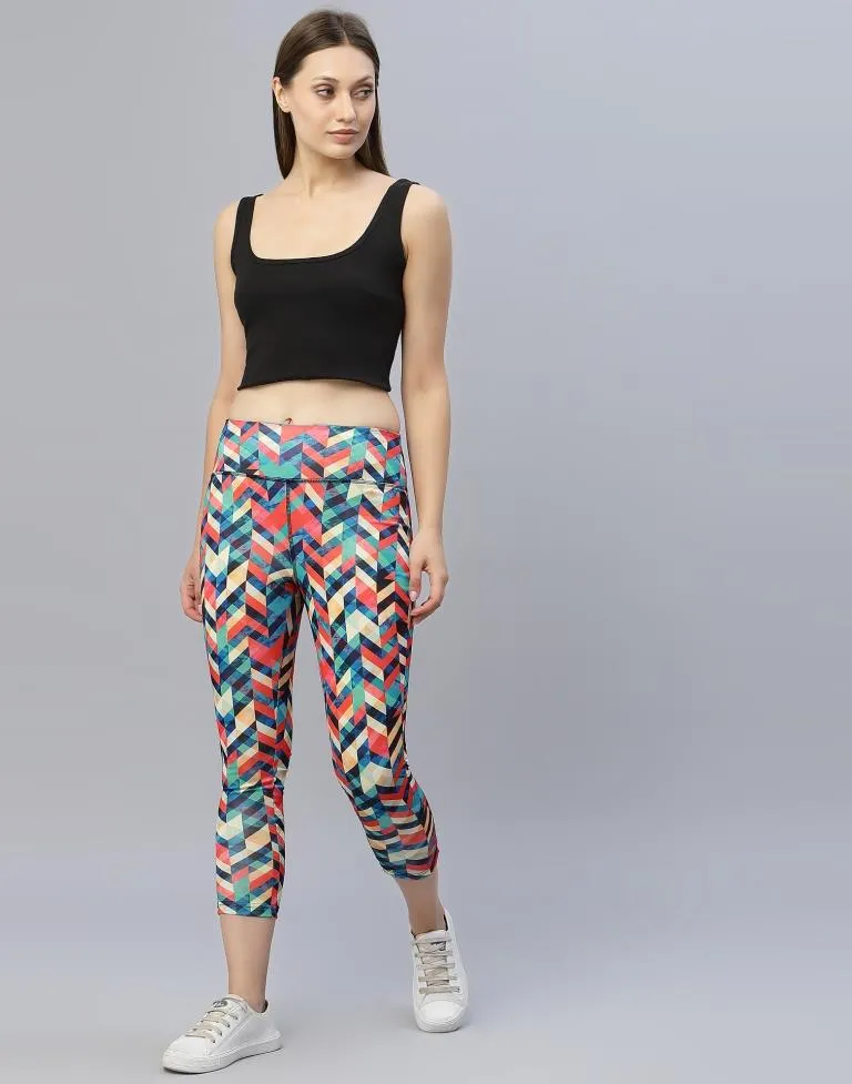 Multicolour Printed Track Pant