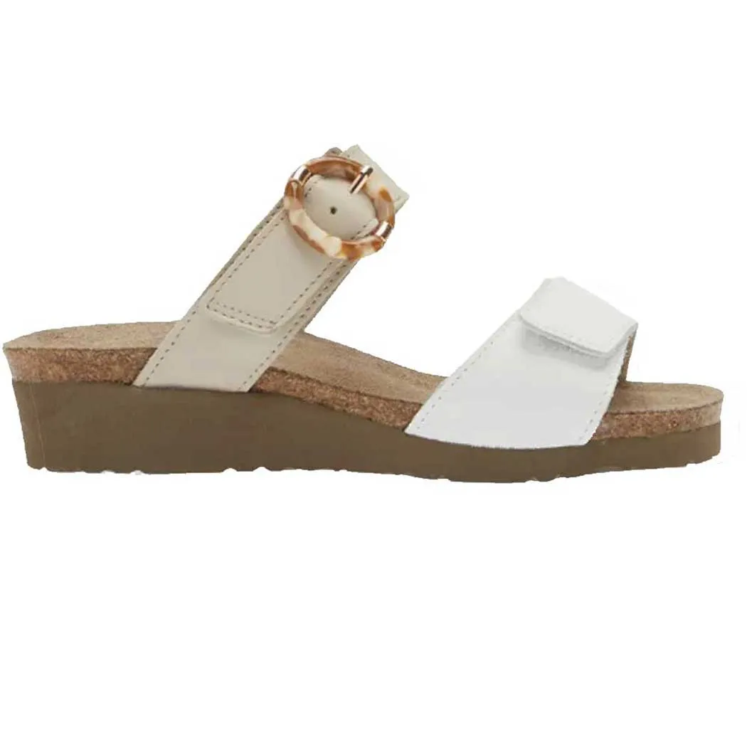 Naot Anabel Slide Wedge Sandal Soft White/ Soft Ivory (Women's)