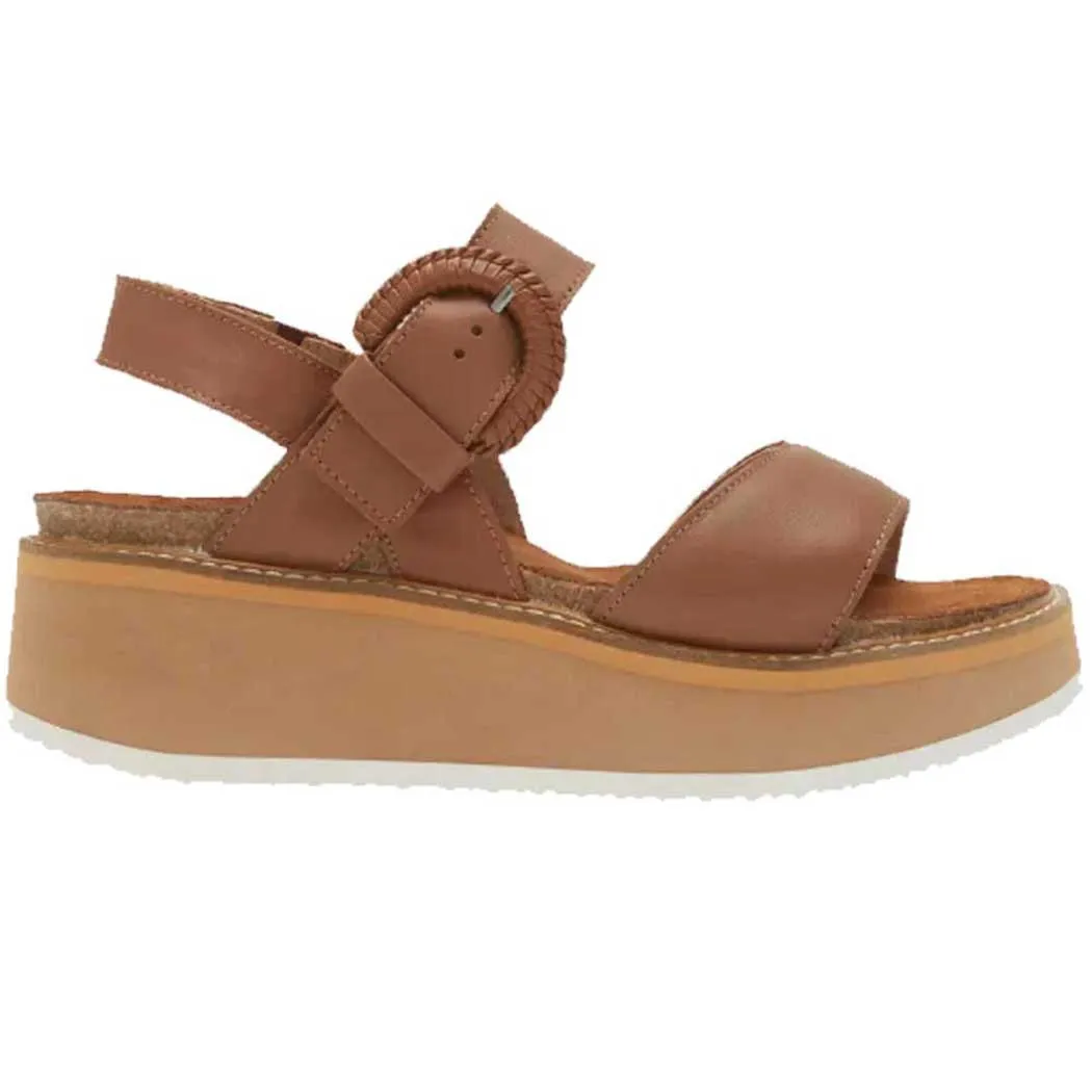 Naot Crepe Platform Sandal Caramel/ Camel Sole (Women's)