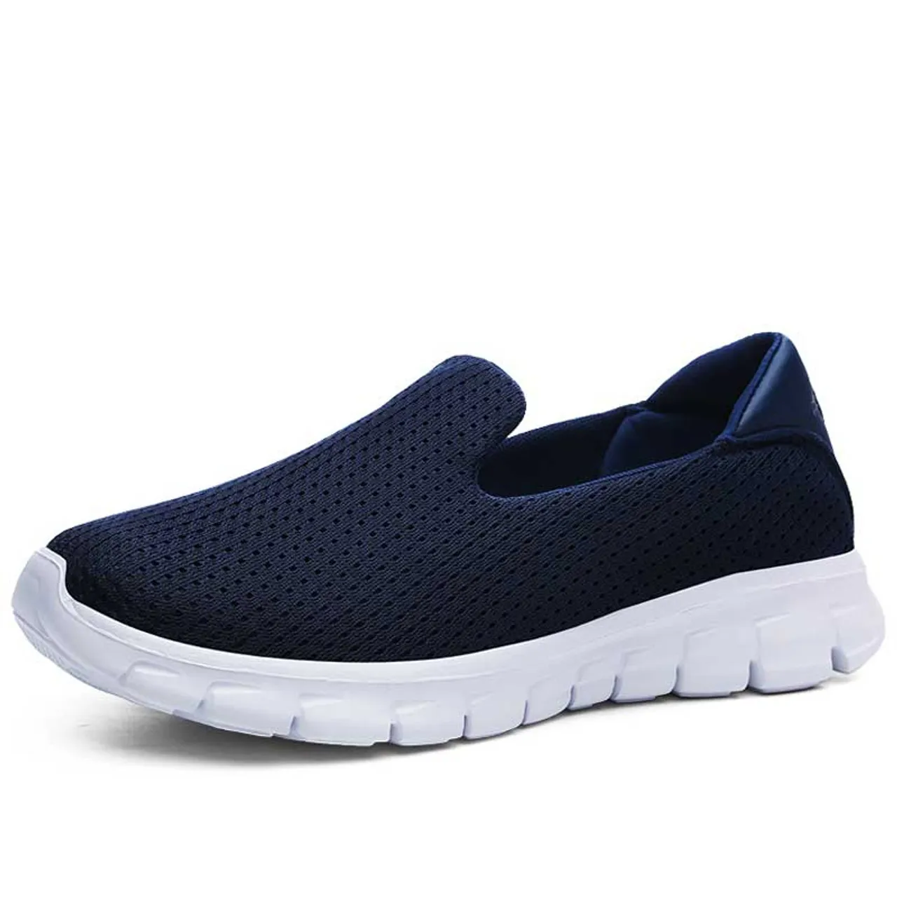 Navy mesh plain casual slip on shoe sneaker