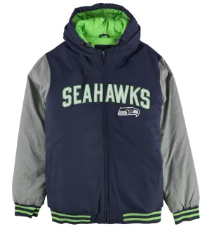 Nfl Mens Seahawks Layered Varsity Jacket