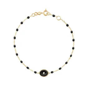 North Star Classic Gigi Black diamond bracelet, Yellow Gold, 6.7