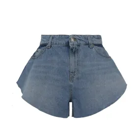 Pinko Logo Patch Butterfly Denim Shorts