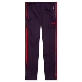 Poly Smooth Narrow Track Pant - Purple