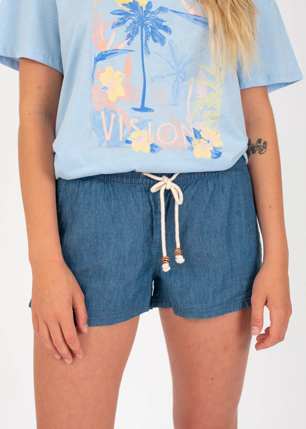 Prtfountain Shorts in Sky Denim