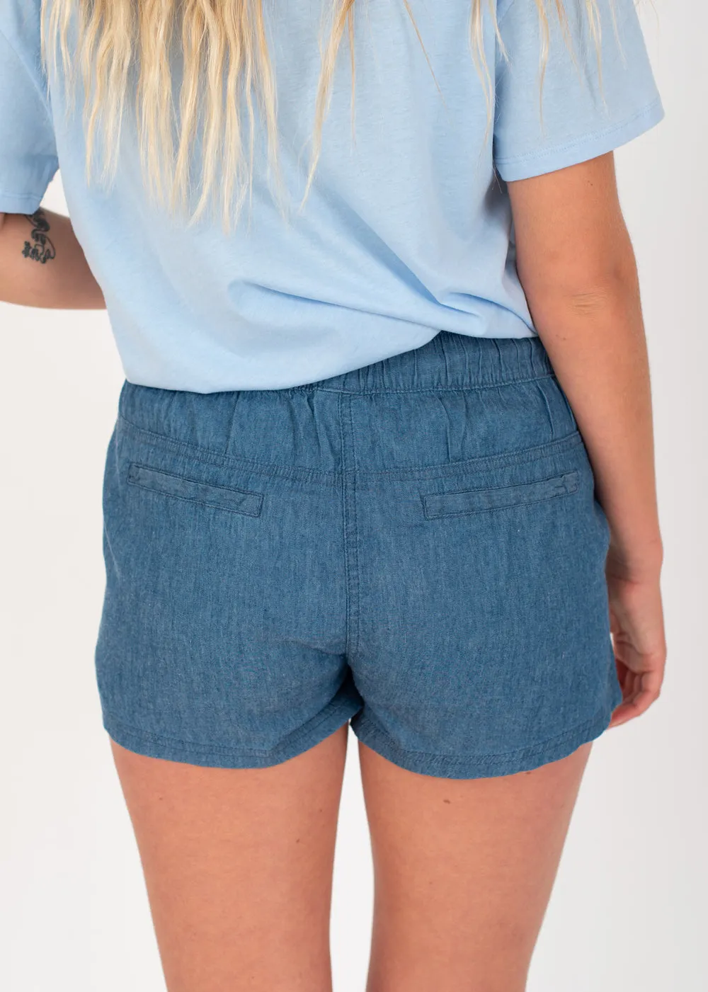 Prtfountain Shorts in Sky Denim