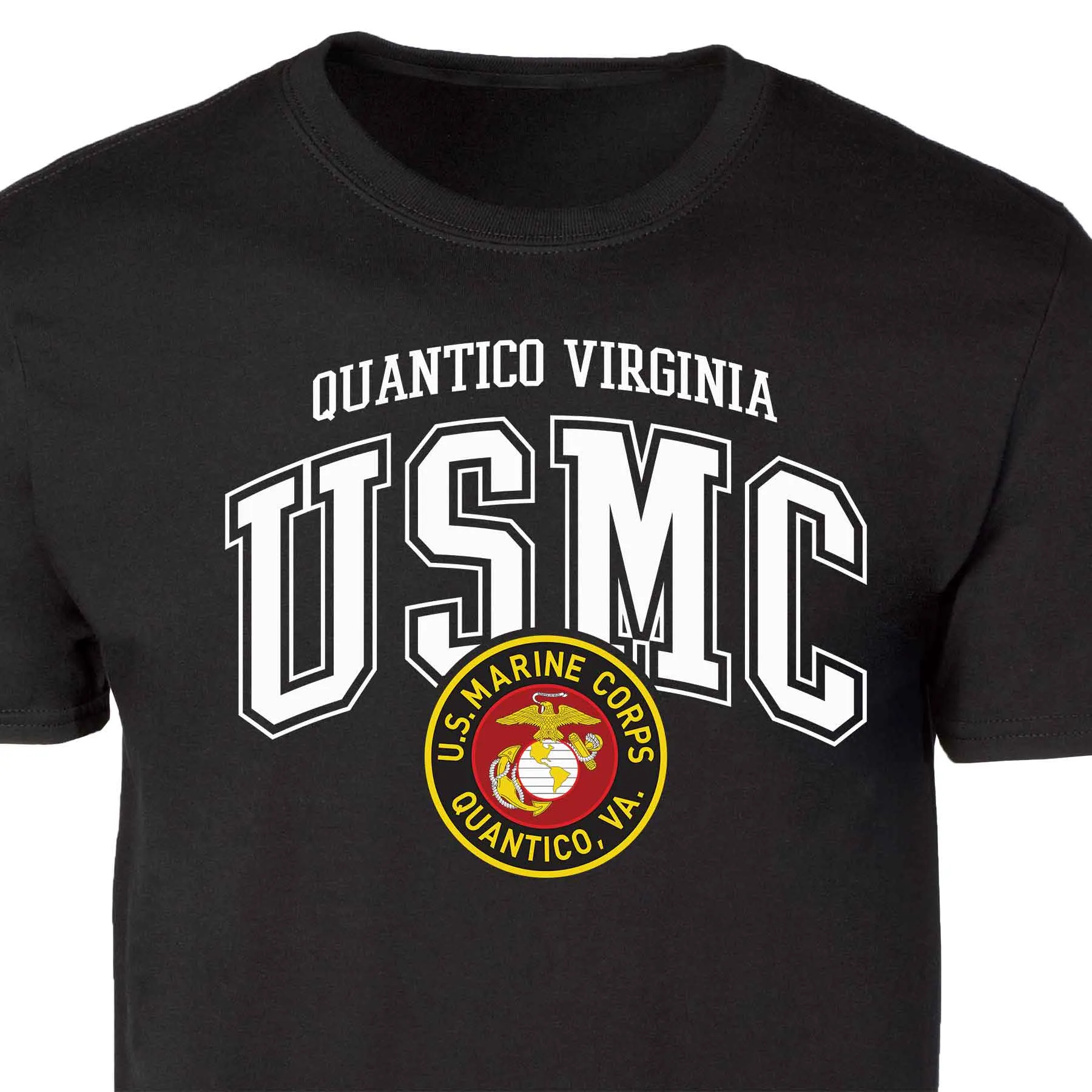 Quantico Virginia Arched Patch Graphic T-shirt