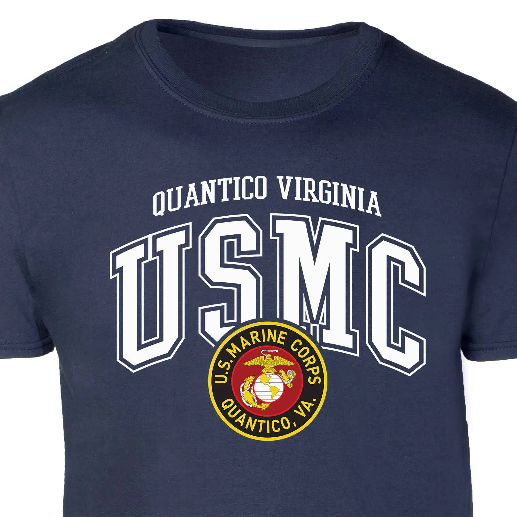 Quantico Virginia Arched Patch Graphic T-shirt