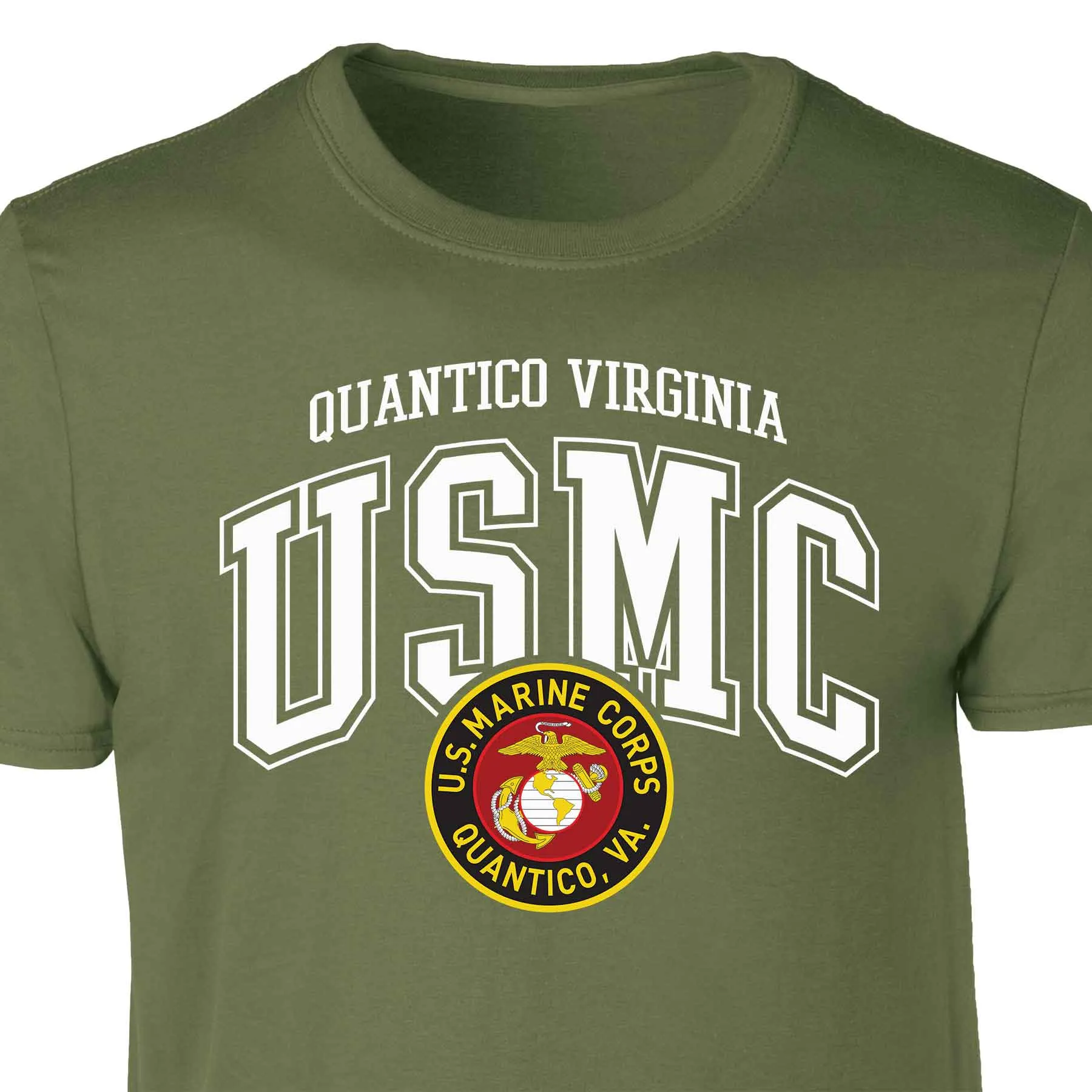 Quantico Virginia Arched Patch Graphic T-shirt