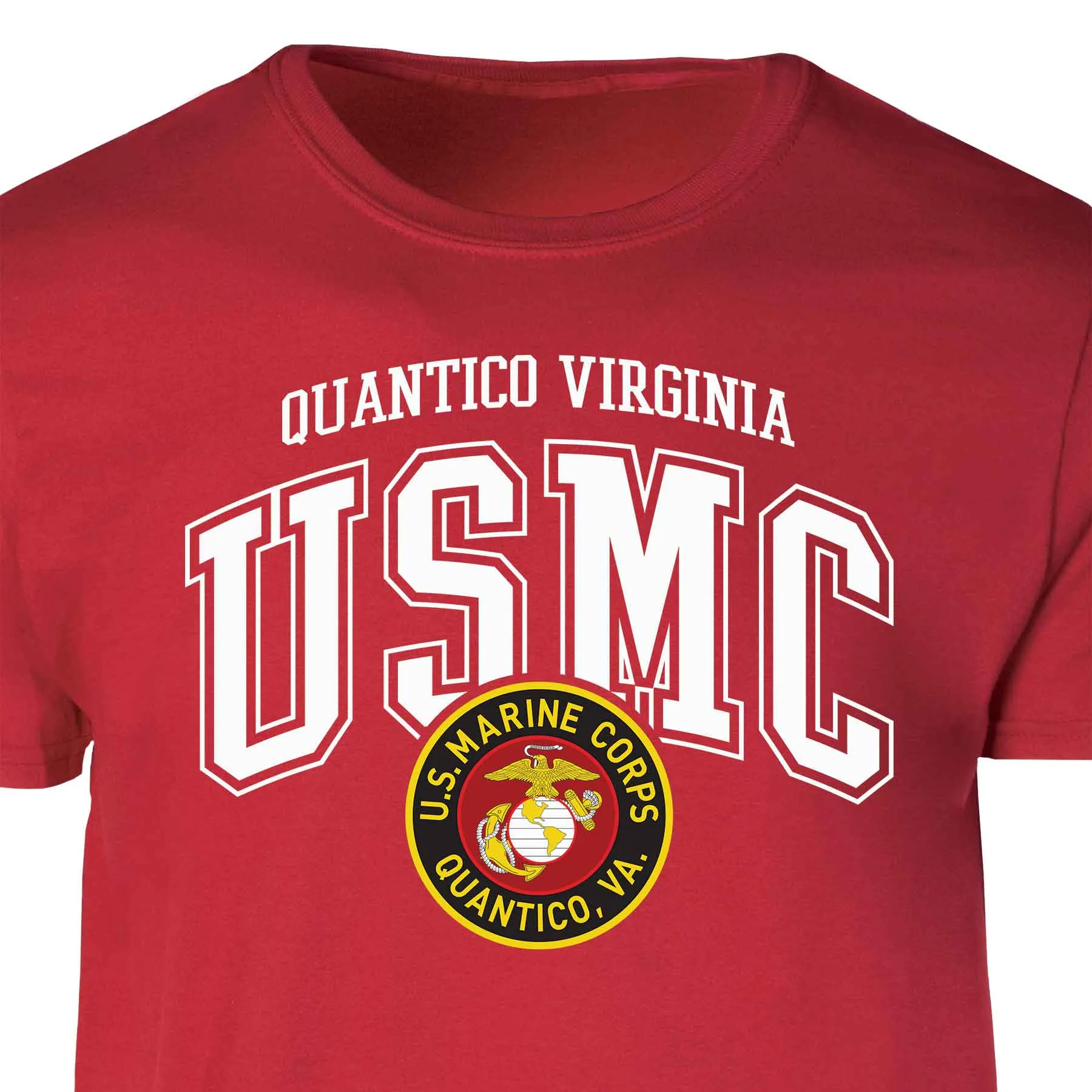 Quantico Virginia Arched Patch Graphic T-shirt