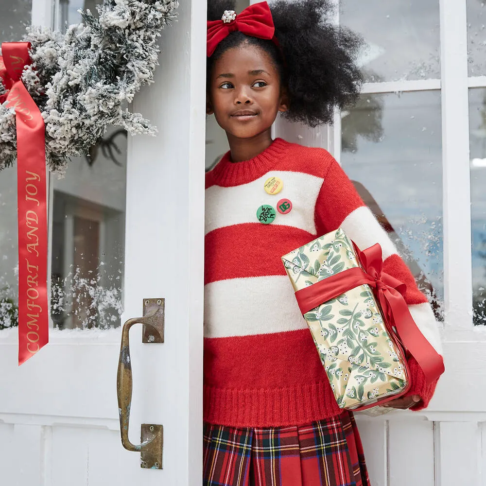 Red Stripe Alpaca Sweater