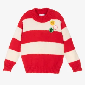 Red Stripe Alpaca Sweater