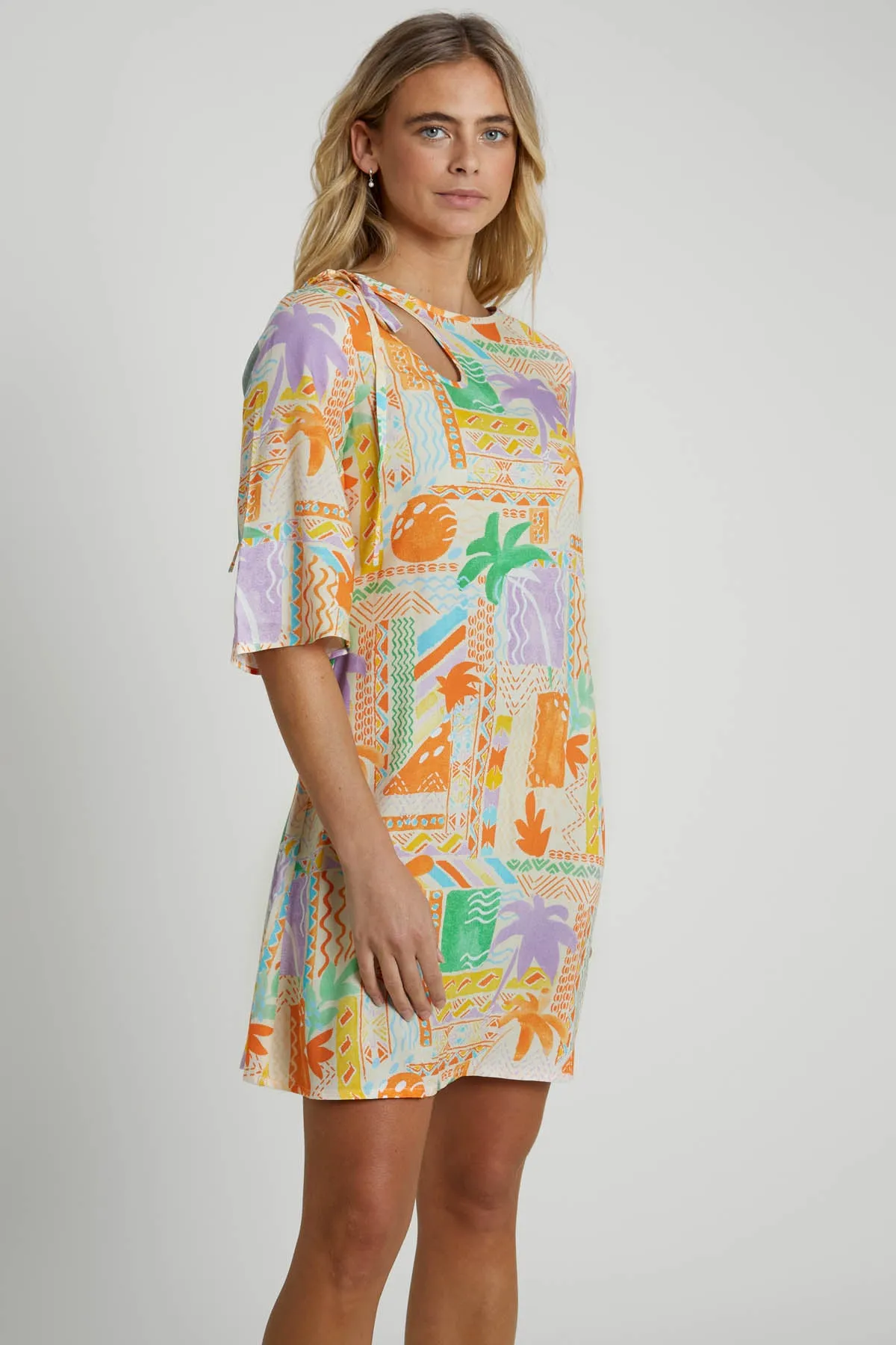 RICO PRINTED MINI DRESS