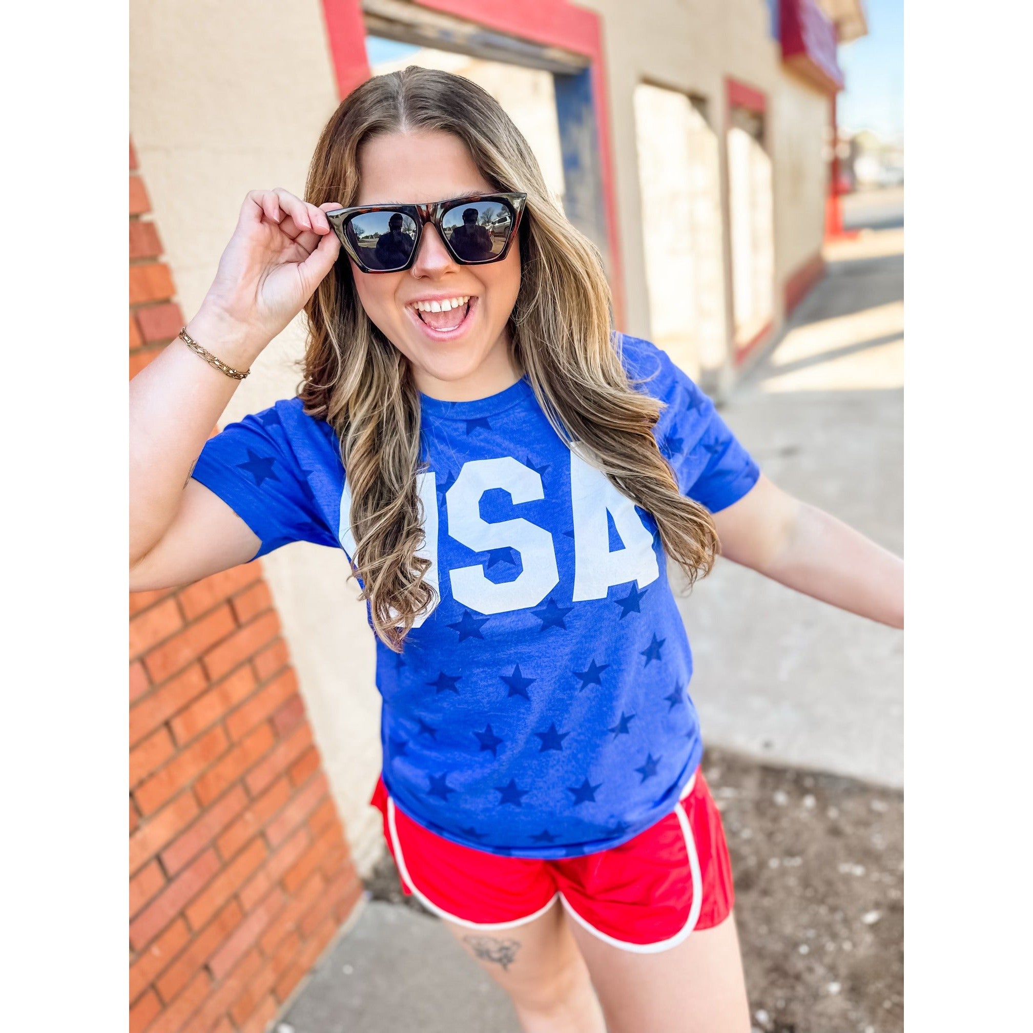 Royal Blue Star USA Tee (S-2XL)