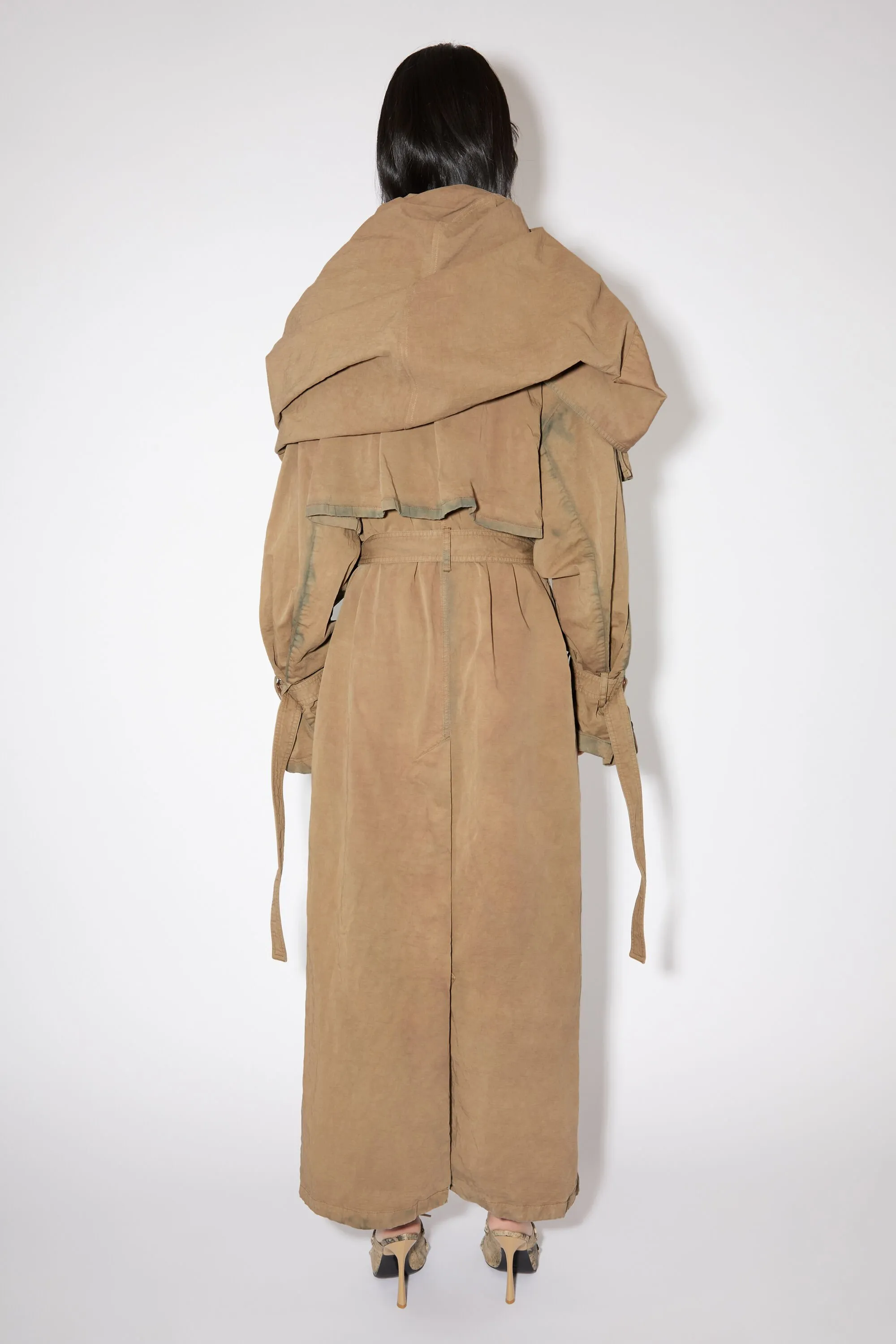 Shawl collar trench coat