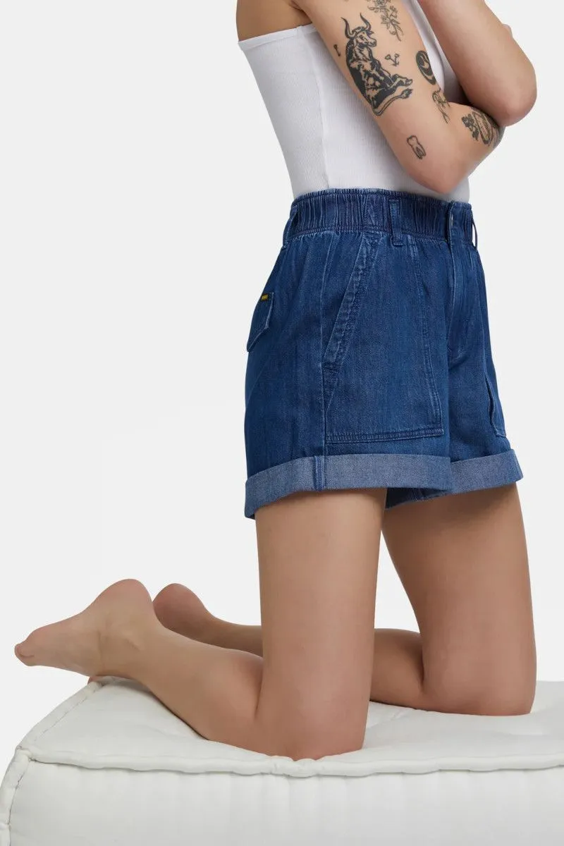 Shorts in denim donna Blu