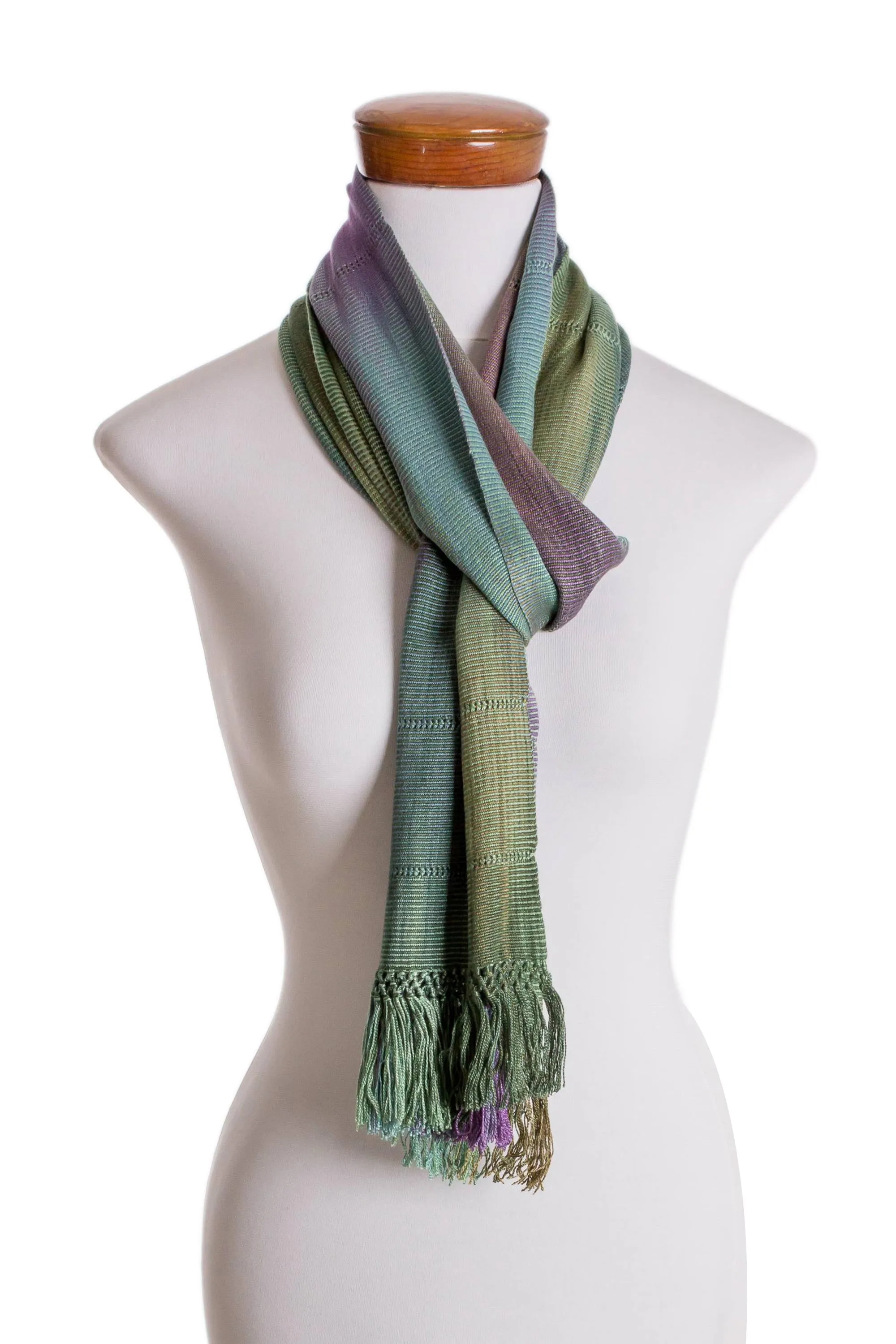 Smooth Breeze Handwoven 100% Rayon Wrap Scarf from Guatemala