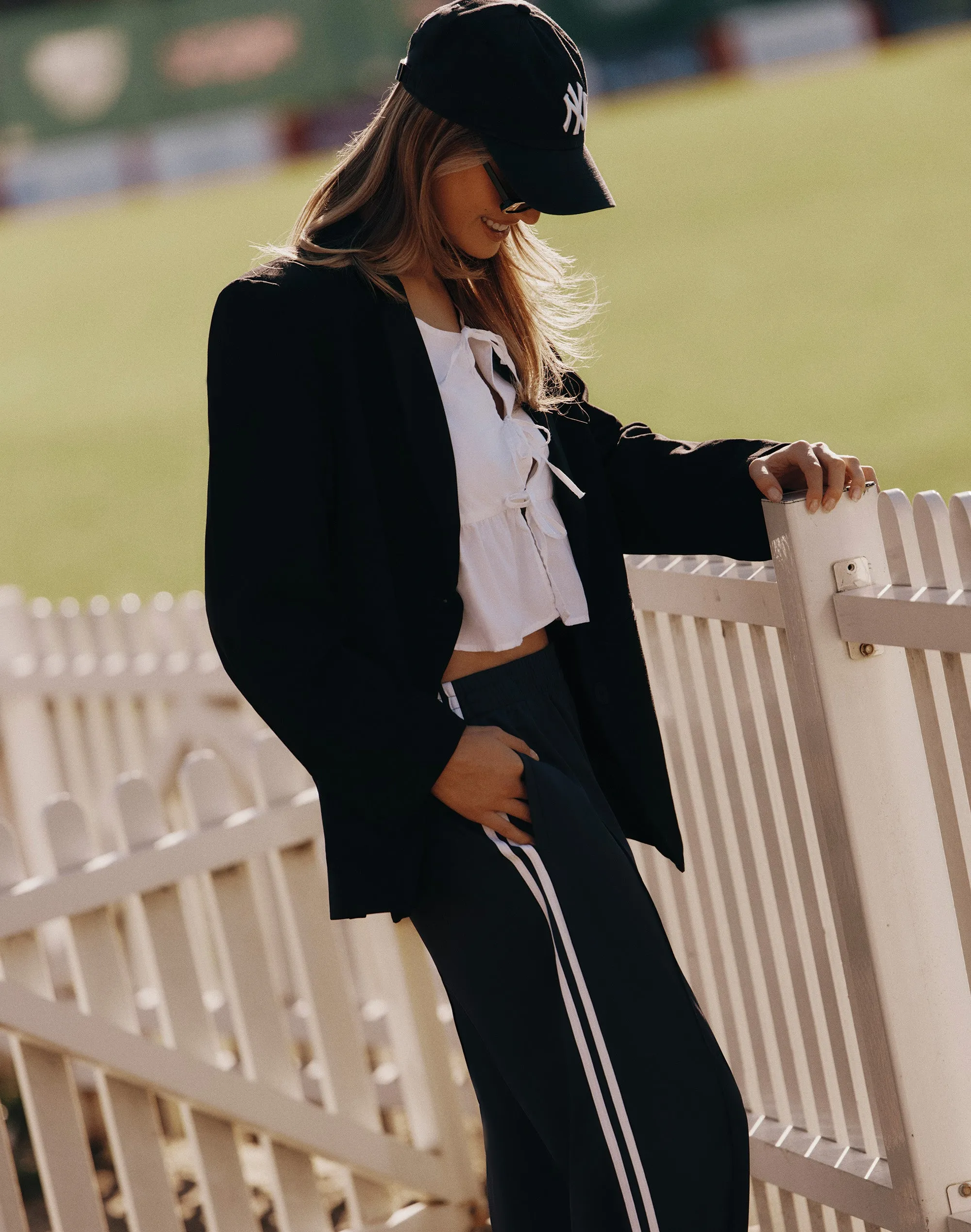 Sports Track Pant in Navy Night/white | Glassons