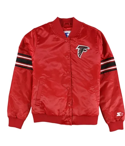 Starter Mens Atlanta Falcons Full-Snap Varsity Jacket