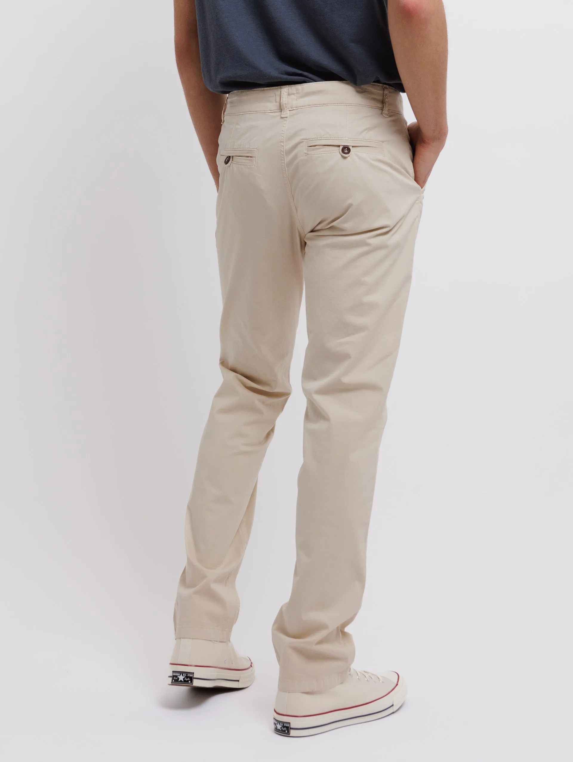 Stretch Poplin Pant - Beige