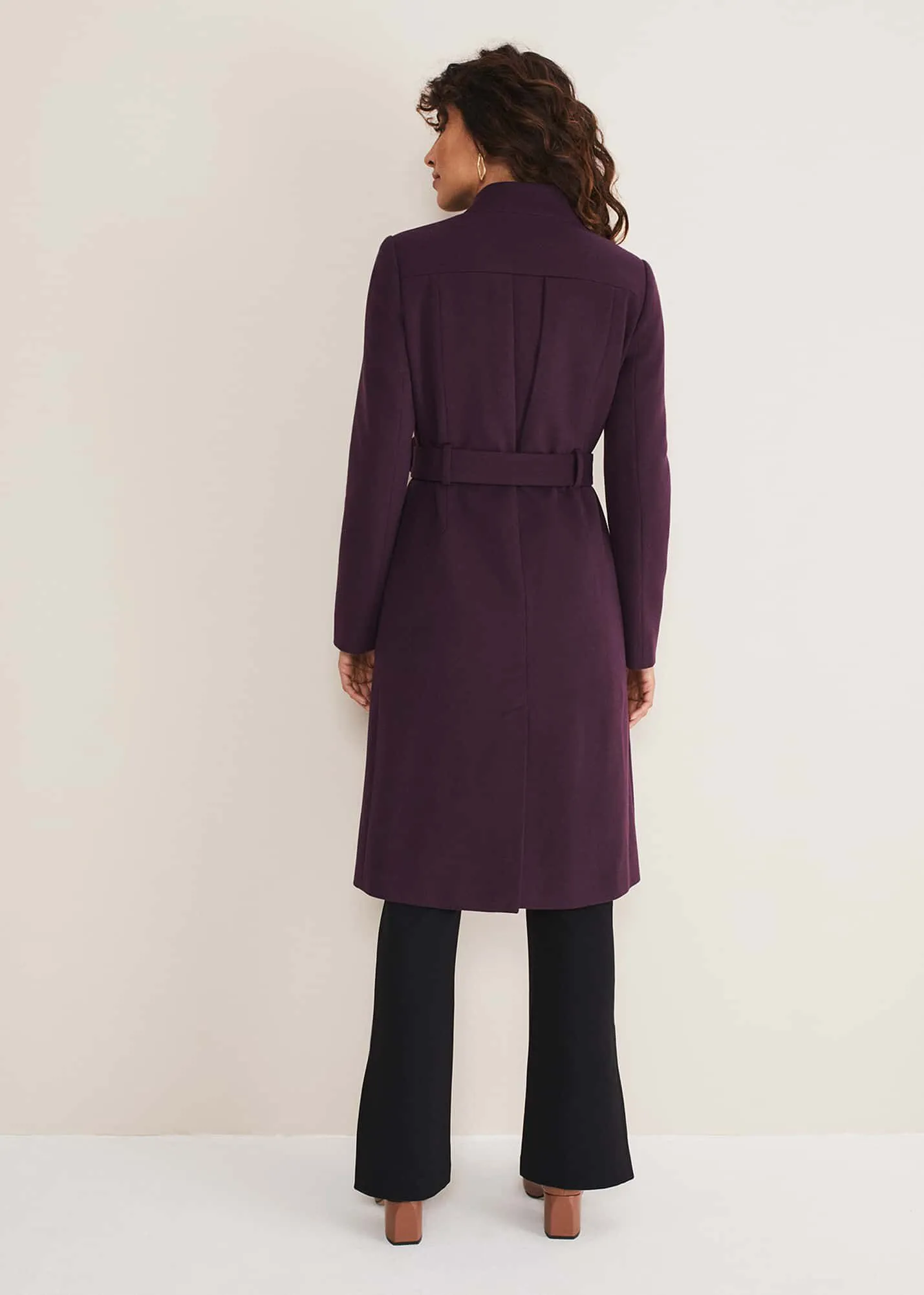 Susie Collarless Wrap Coat