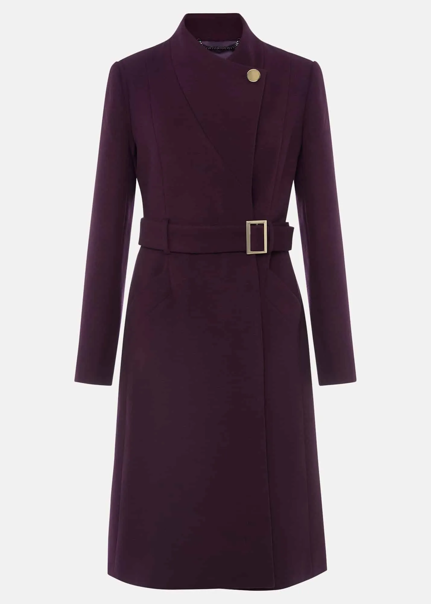 Susie Collarless Wrap Coat