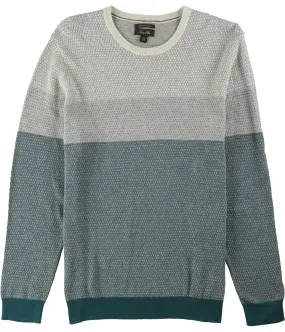 Tasso Elba Mens Colorblocked Supima Pullover Sweater