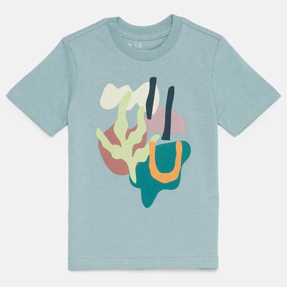 tentree Tourmaline Blue Abstract Kelp Kids T-Shirt