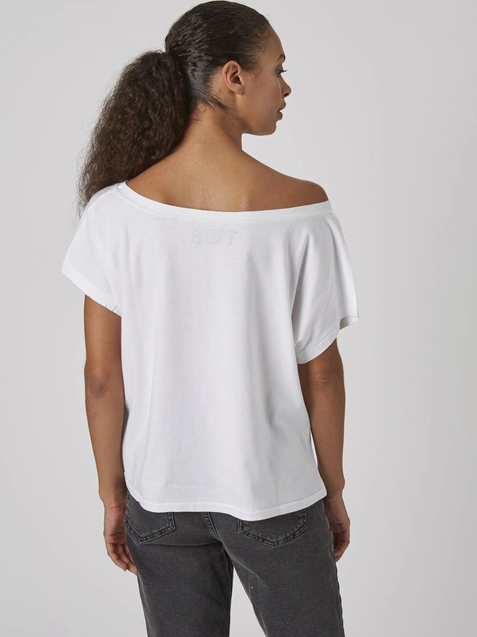 That Gorilla Brand Women's Wideneck T in White