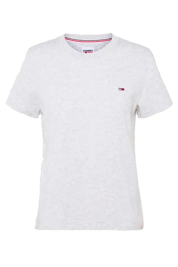 Tommy Hilfiger Women Regular Logo Tee Grey