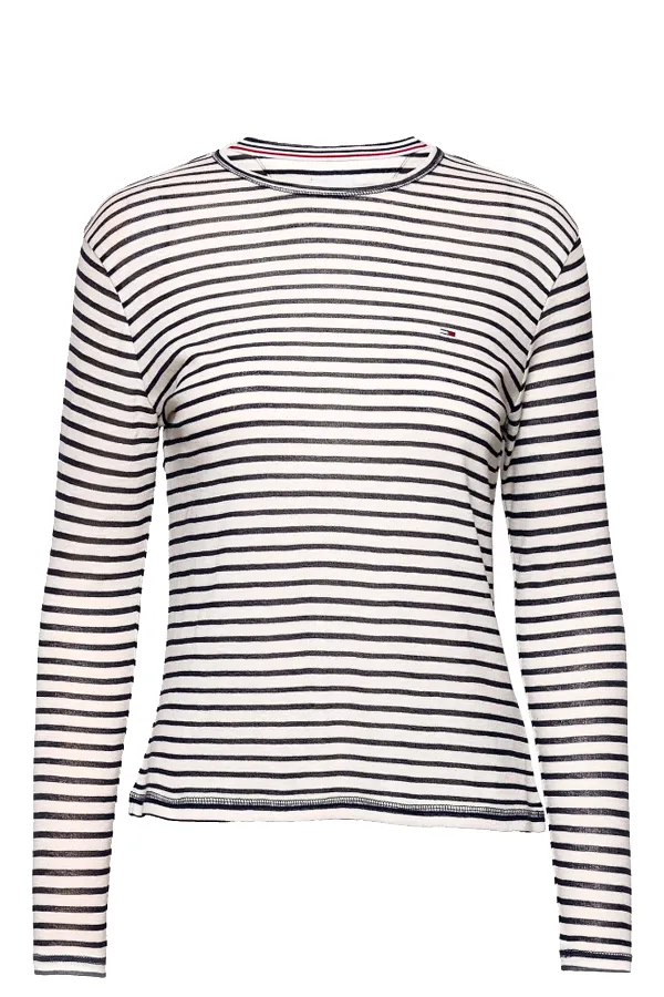 Tommy Hilfiger Women Slim Stripe L/S Tee White