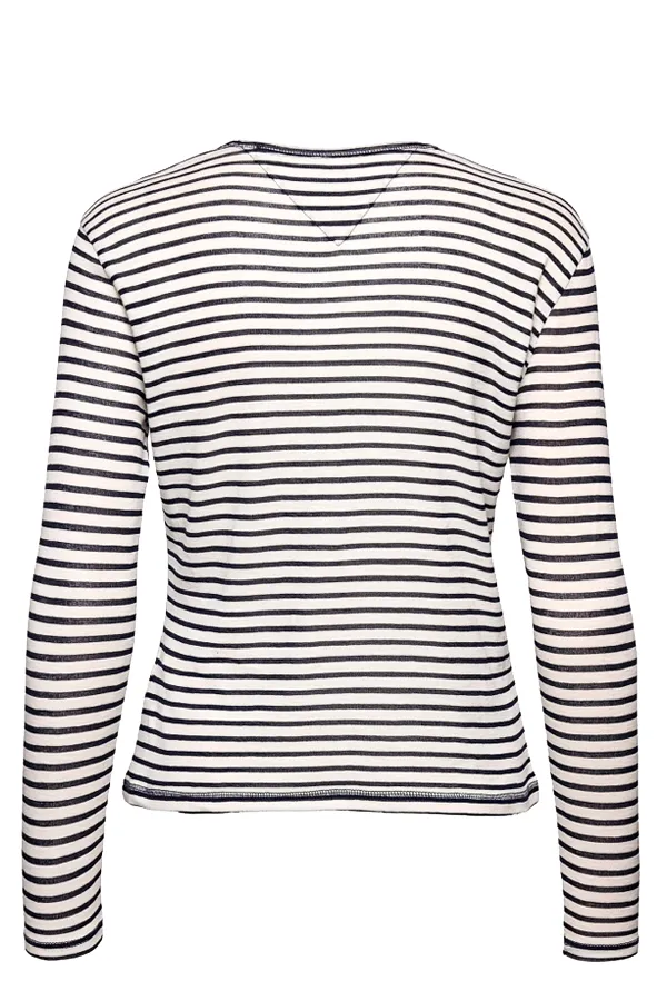 Tommy Hilfiger Women Slim Stripe L/S Tee White