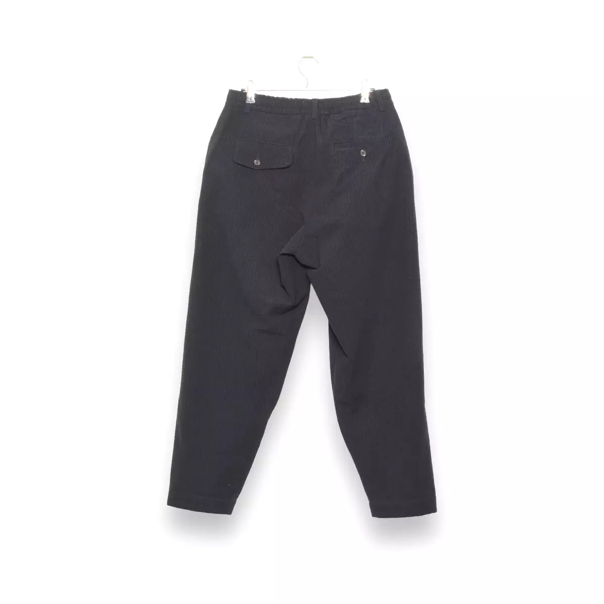 Universal Works Pleated Track Pant 29727 Wool Cot Seersucker navy