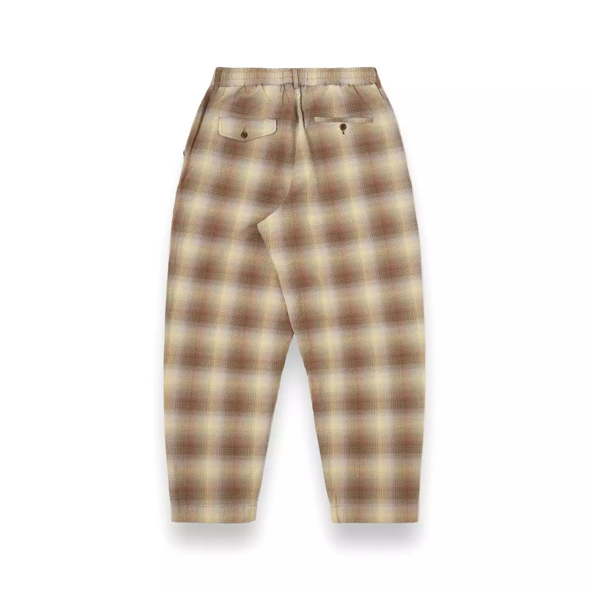 Universal Works Pleated Track Pant Check Pt Seersucker 30533 olive