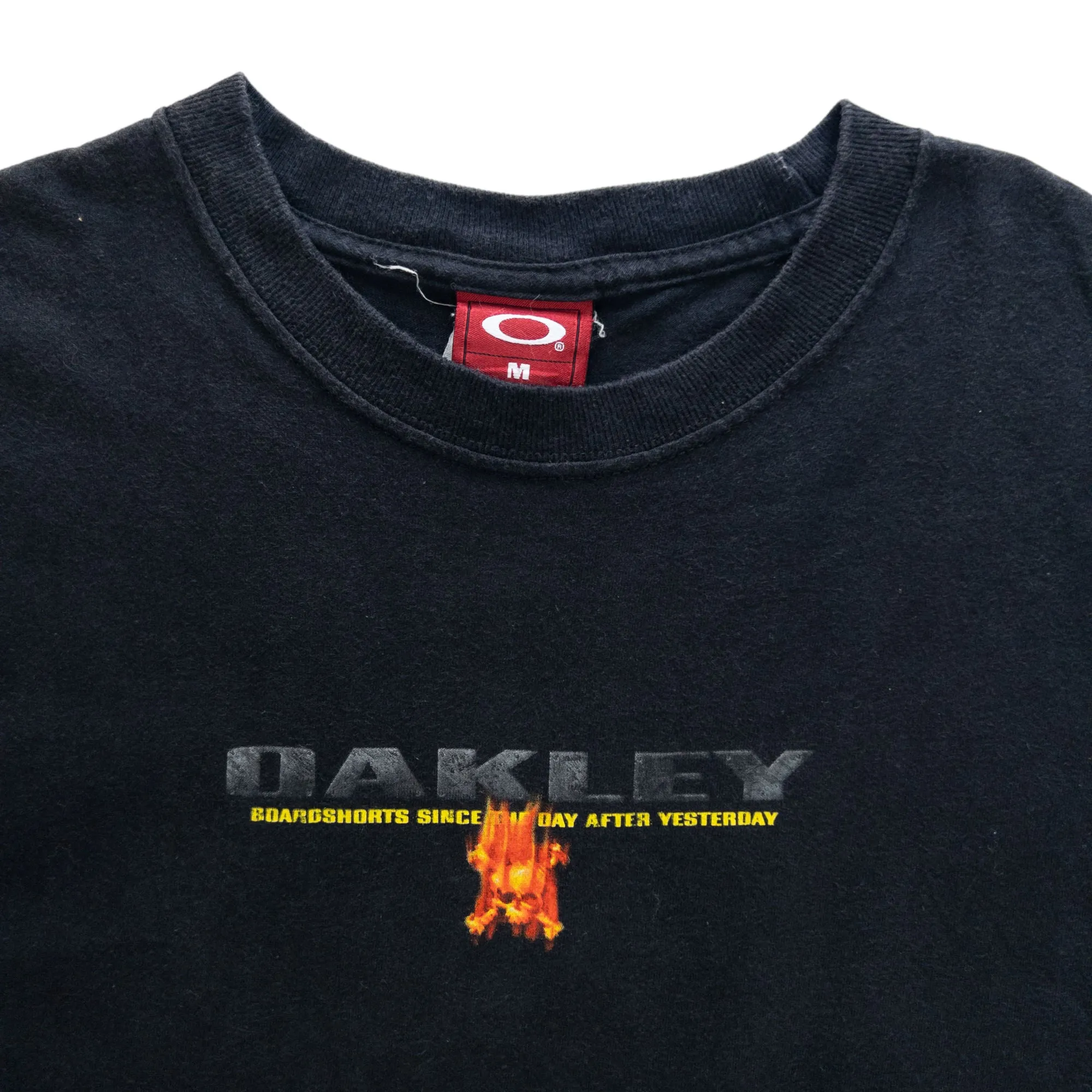 Vintage Oakley Flame Graphic T Shirt Size M