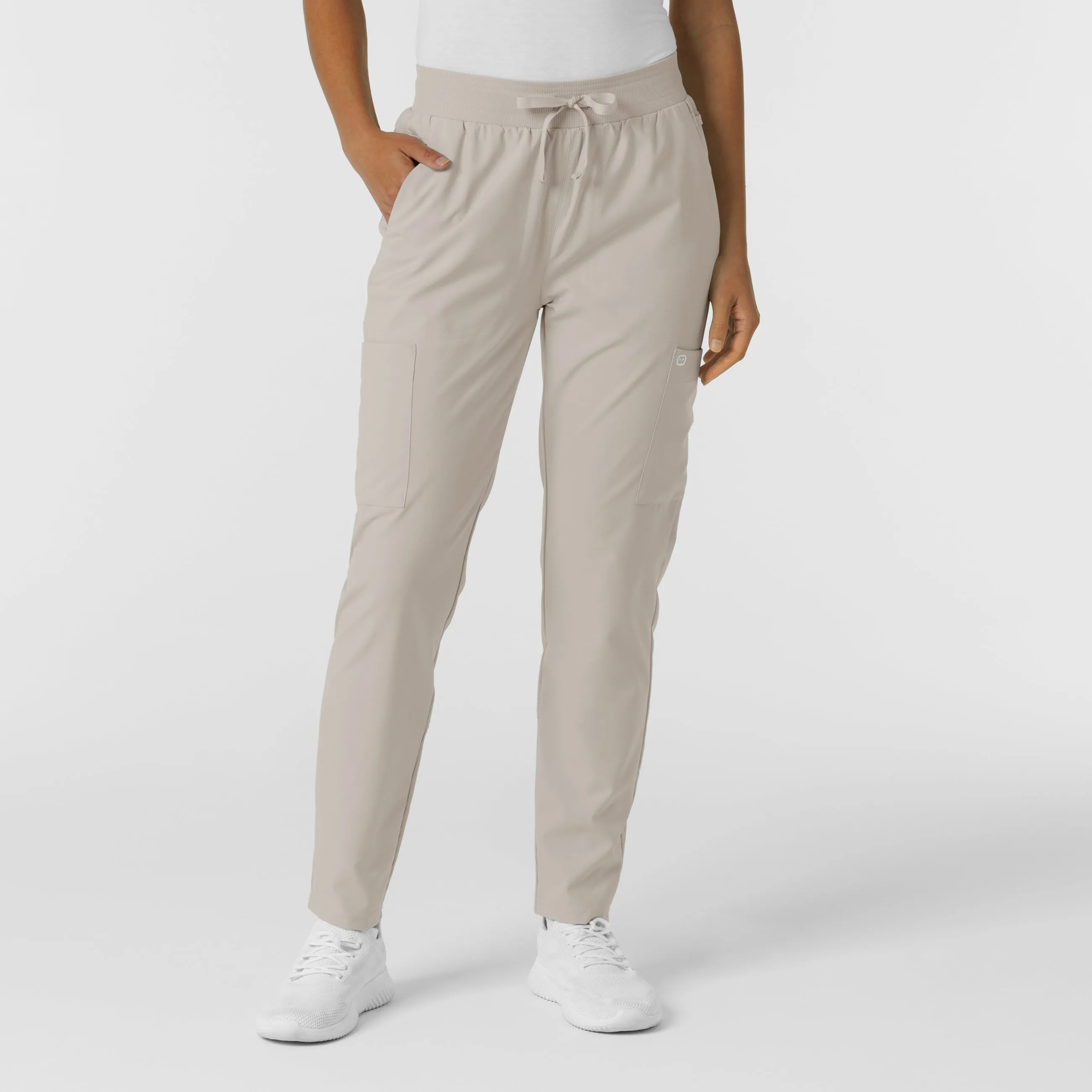 W123 Women's Flex-n-Reach Track Scrub Pant - Cloud