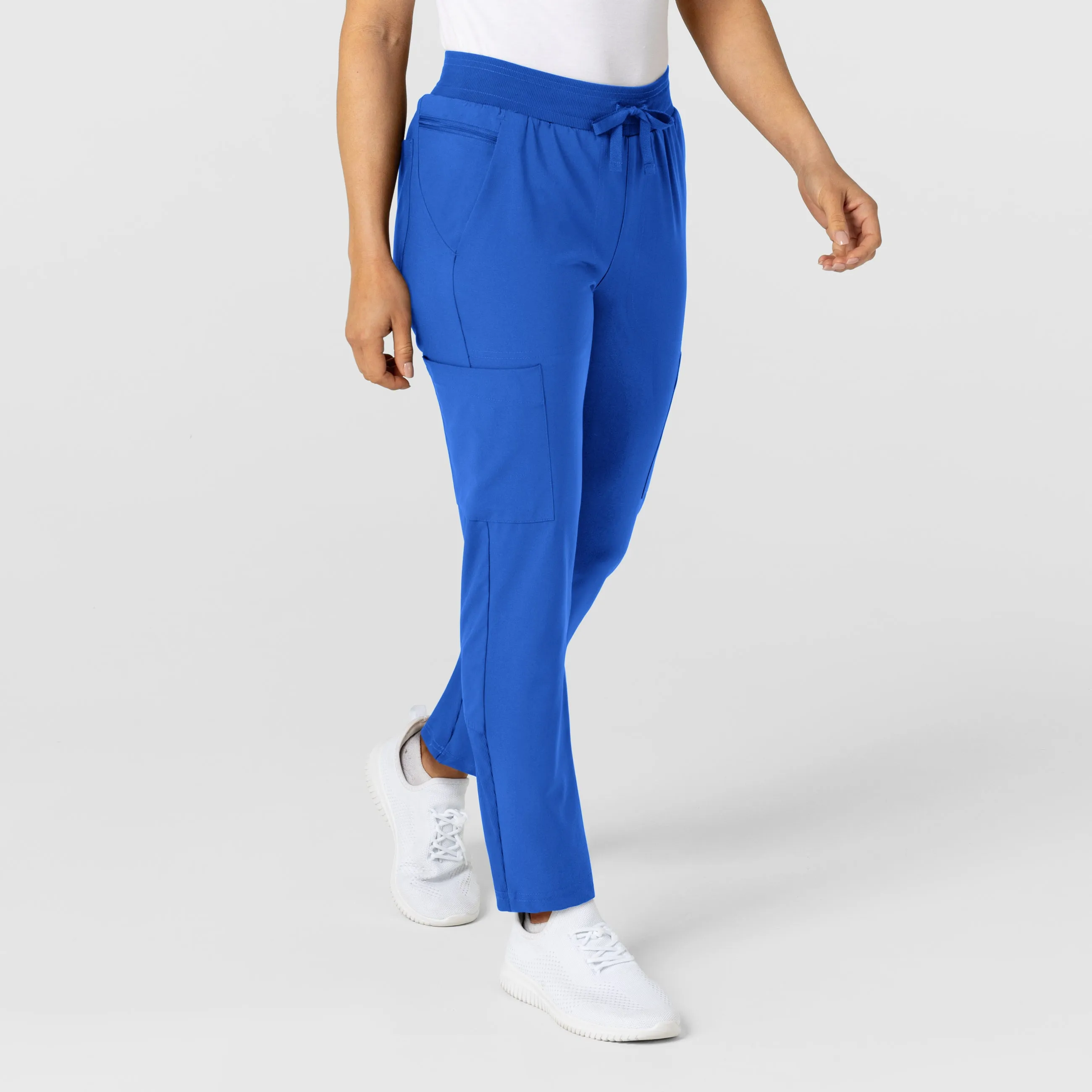 W123 Women's Flex-n-Reach Track Scrub Pant - Royal