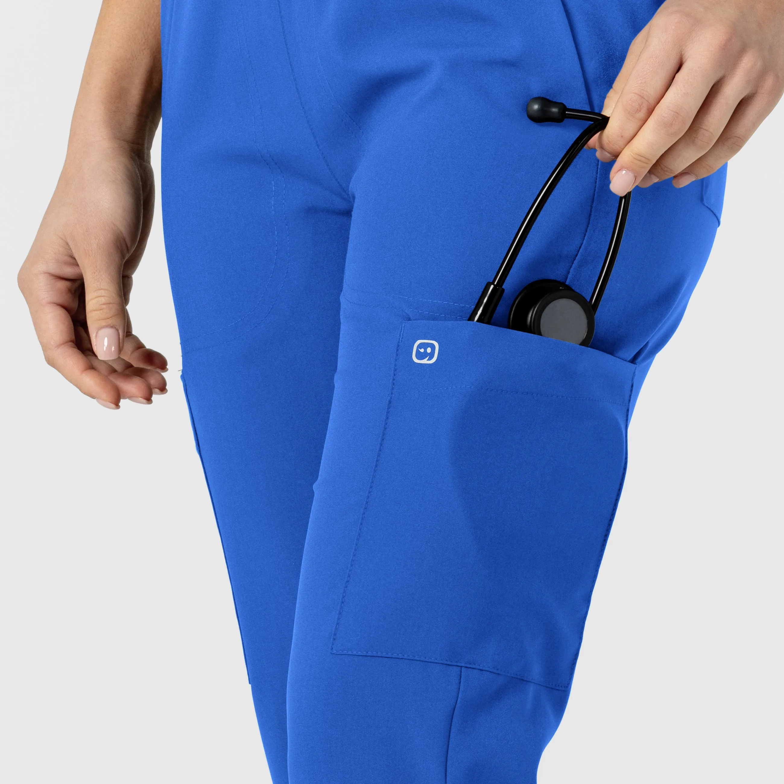 W123 Women's Flex-n-Reach Track Scrub Pant - Royal